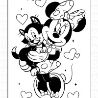 Minnie Mouse and Kitten