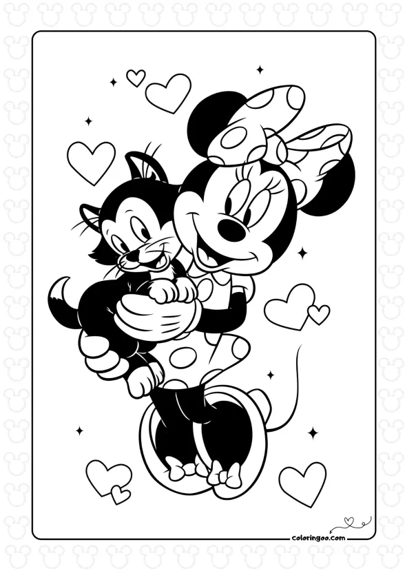 Minnie Mouse and Kitten