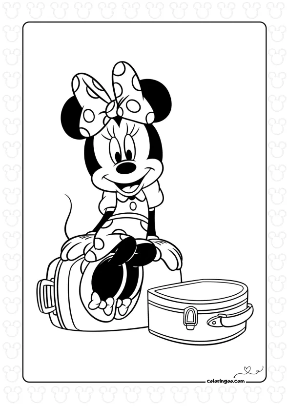 Minnie Mouse on a Suitcase