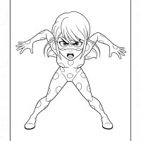 Miraculous Ladybug Cartoon Coloring Sheet