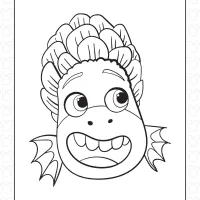 Monster Alberto Portrait Coloring Page