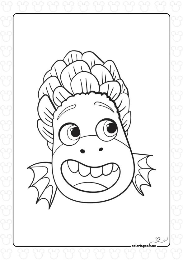 Monster Alberto Portrait Coloring Page 1 Monster Alberto Portrait Coloring Page
