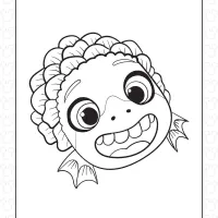 Monster Luca Portrait Coloring Page