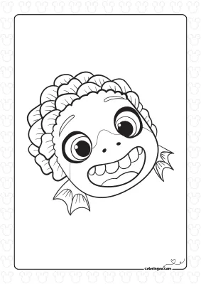 Monster Luca Portrait Coloring Page