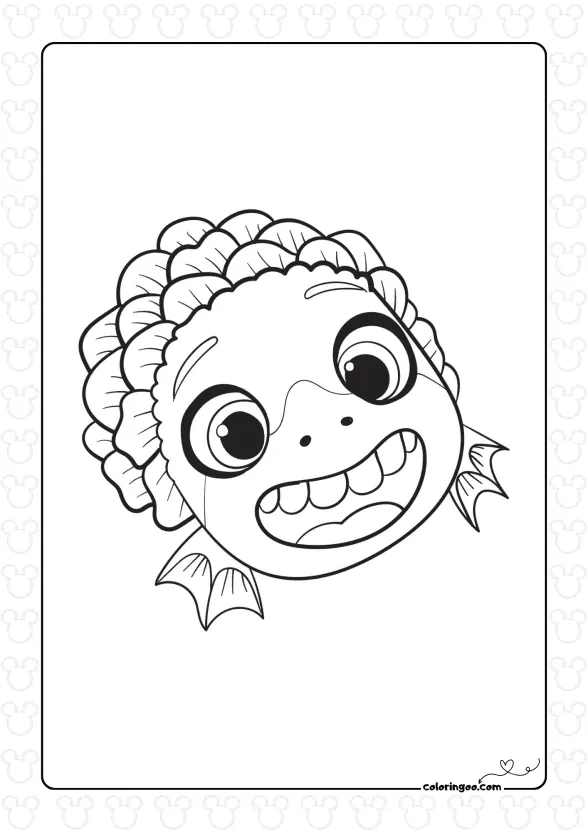 Monster Luca Portrait Coloring Page