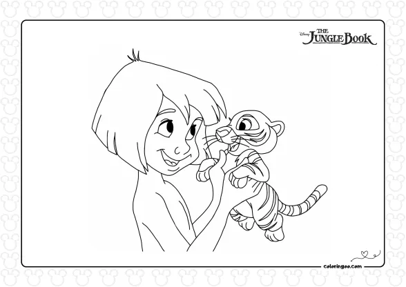 Mowgli Holding A Baby Tiger