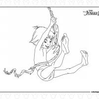 Mowgli Swinging from a Vine 6 Mowgli Swinging from a Vine