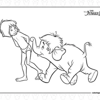 Mowgli and Junior Elephant