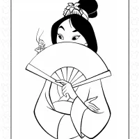 Mulan Coloring Page 9 Mulan Coloring Page