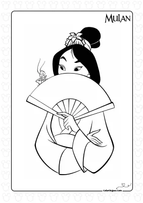Mulan Coloring Page