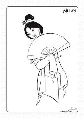 Mulan Pdf Coloring Activities