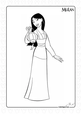 Mulan Pdf Coloring Pages