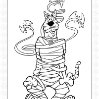 Mummified Scooby Doo Coloring Page