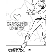 Netossa Valentines Day Card Coloring Page