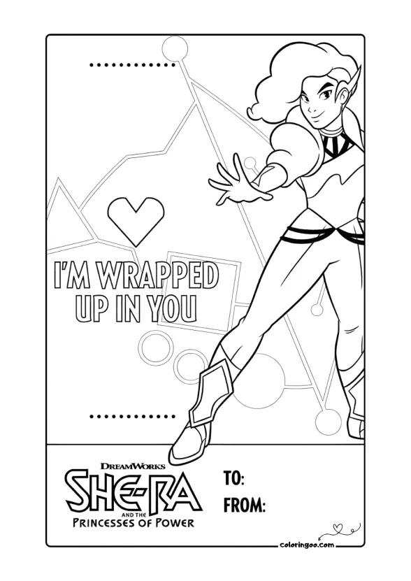 Netossa Valentines Day Card Coloring Page 1 Netossa Valentines Day Card Coloring Page