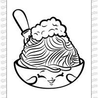 Netti Spaghetti Shopkin Coloring Page 1 Netti Spaghetti Shopkin Coloring Page