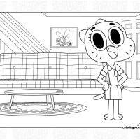 Nicole Watterson from Gumball Coloring Sheet