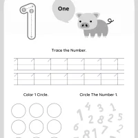 Number 1 Tracing Worksheet