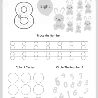 Number 8 Tracing Worksheet