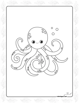 Octopus Colouring Sheet