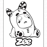Oddbods Zee Coloring Page