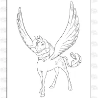 Onchao from Mia and Me Coloring Sheet