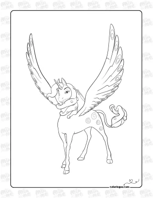 Onchao from Mia and Me Coloring Sheet