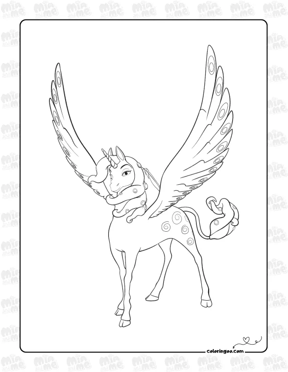 Onchao from Mia and Me Coloring Sheet 1 Onchao from Mia and Me Coloring Sheet
