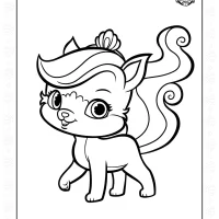 Palace Pets Treasure Coloring Page