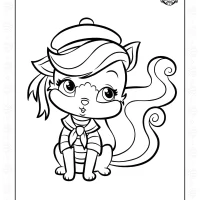 Palace Pets Treasure Coloring Sheet