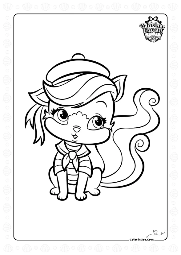 Palace Pets Treasure Coloring Sheet