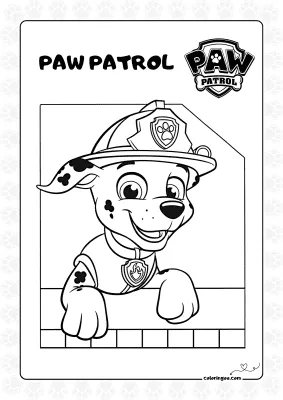 Paw Patrol Colouring Page
