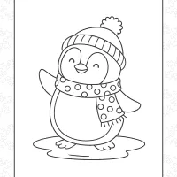 Penguin Cartoon Coloring Sheet 2 Penguin Cartoon Coloring Sheet