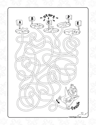 Penguin Maze Puzzle Pdf Worksheet