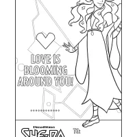 Perfuma Valentines Day Card Coloring Page