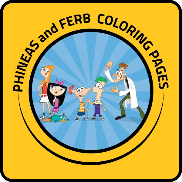 Free Printable Coloring Pages for Kids 155 Phineas and Ferb yellow button