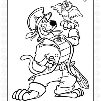 Pirate Scooby-Doo and Parrot