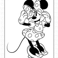 Pretty Minnie Mouse Coloring Page