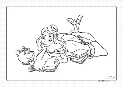 Princess Belle Coloring Sheet