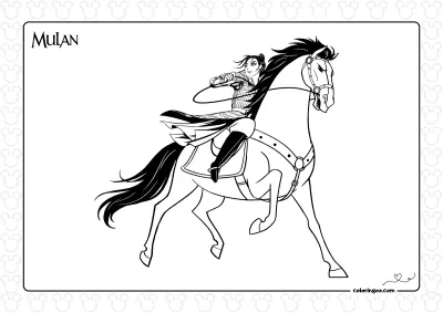 Princess Mulan Coloring Activities