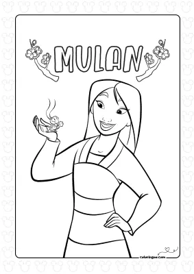Princess Mulan Coloring Pages
