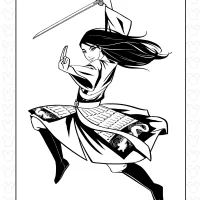 Princess Mulan Coloring Sheet 2 Princess Mulan Coloring Sheet