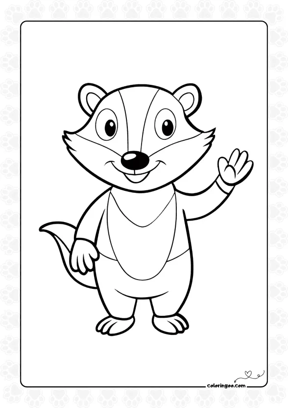 Printable Badger Coloring Pages