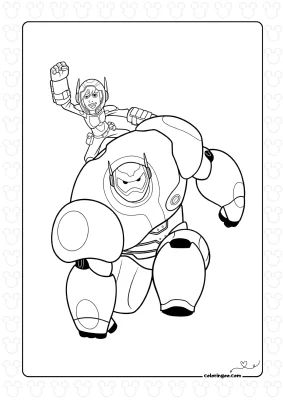 Printable Big Hero 6 Coloring Sheet