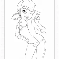 Printable Miraculous Ladybug Coloring Page