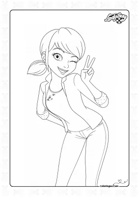 Printable Miraculous Ladybug Coloring Page