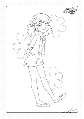Printable Miraculous Ladybug Coloring Sheet