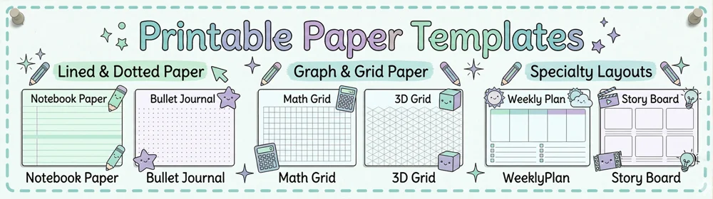 Printable Paper Templates banner