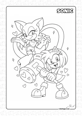 Printable Sonic Coloring Page