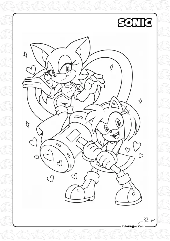 Printable Sonic Coloring Page